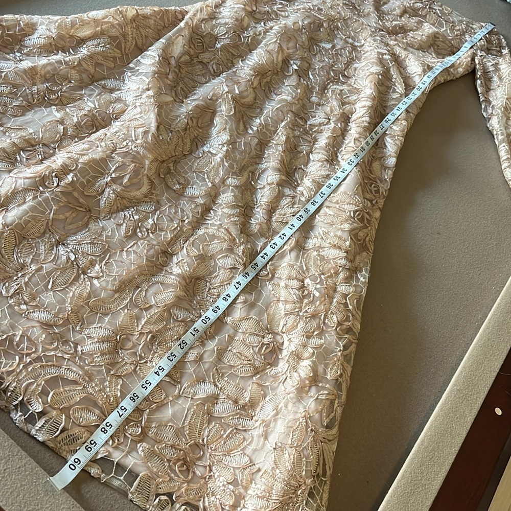 JS Collection Elegant Rose Gold Lace Long Sleeve Dress - 10 - Picture 7 of 12